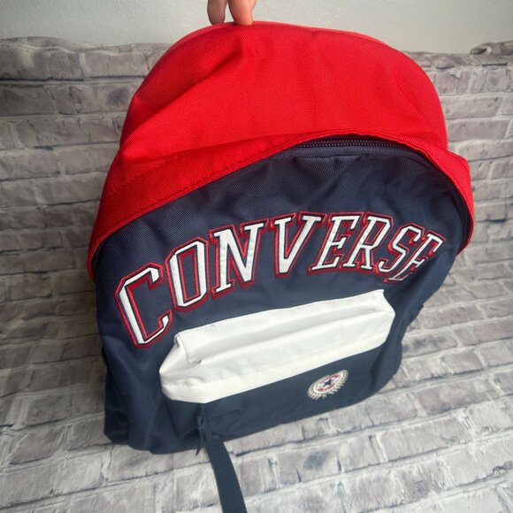 NWT Converse All Star Boys Varsity Backpack Laptop Sleeve ONE SIZE (Navy/Red) - Picture 3 of 15